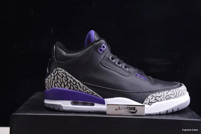 HYPE CT8532-050 3 Black Purple Jordan Air Court Retro 0630
